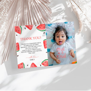 One In A Melon Verjaardag Watermeloen Dank u kaart