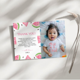 One In A Melon Verjaardag Watermeloen Dank u kaart