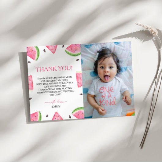 One In A Melon Verjaardag Watermeloen Dank u kaart
