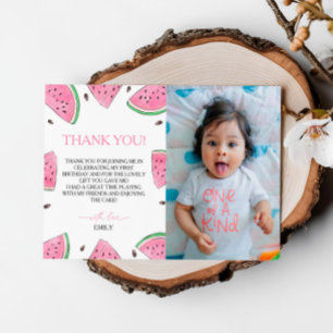 One In A Melon Verjaardag Watermeloen Dank u kaart