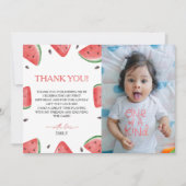 One In A Melon Verjaardag Watermeloen Dank u kaart (Voorkant)