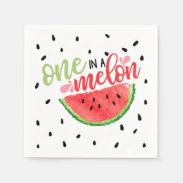 One In A Melon Verjaardags Servet - Rood