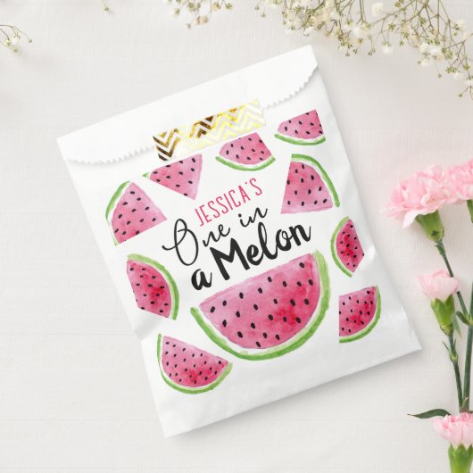 One in a Melon Verjaardagsfeestje Bedankzakje (Gezegeld)