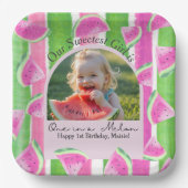 One in a Melon Verjaardagsfoto Papieren Bordje (Voorkant)