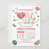 One in a Melon Verjaardagsuitnodiging - Gingham Kaart (Voorkant)