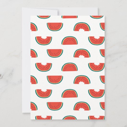 ONE in a Melon verjaardagsuitnodiging Kaart (Achterkant)