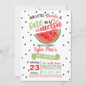 One in a Melon Verjaardagsuitnodiging - Rood Kaart (Voorkant)