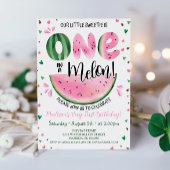 One in a Melon Verjaardagsuitnodiging Watermelon K Kaart