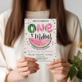 One in a Melon Verjaardagsuitnodiging Watermelon K Kaart