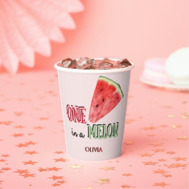 One in a Melon | Watermeloen | 1e verjaardag Papieren Bekers
