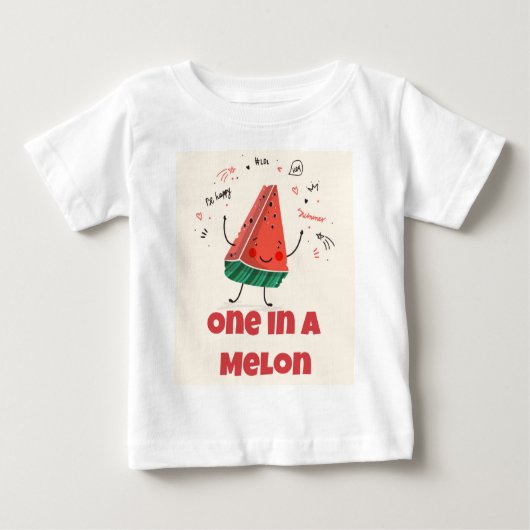 One in a Melon - Watermeloen Design + Be Happy Ach (Voorkant)