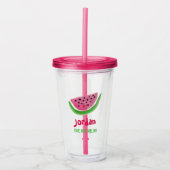 One In A Melon Watermeloen Gepersonaliseerde Naam  Acryl Drinkbeker (Voorkant)
