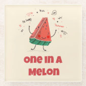 One in a Melon – Watermeloen Onderzetter Design Glazen Onderzetter (Voorkant)