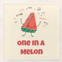 One in a Melon – Watermeloen Onderzetter Design Glazen Onderzetter