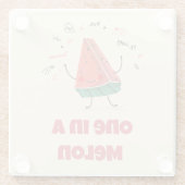 One in a Melon – Watermeloen Onderzetter Design Glazen Onderzetter (Achterkant)