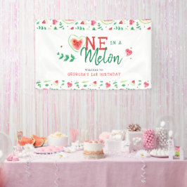 One In A Melon | Watermeloen Verjaardags Welkom Spandoek
