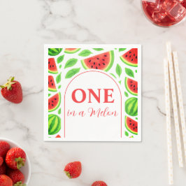 One In A Melon Watermeloen Verjaardagsfeestje Servet