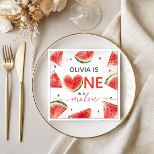 One in a Melon Watermeloen Verjaardagsservetten Servet