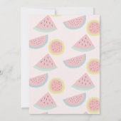 One in a Melon Watermeloen Witte 1e Verjaardag Kaart (Achterkant)