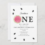 One in a Melon Watermeloen Zomer Verjaardag Kaart (Voorkant)