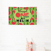 ONE in a Melon Watermelon 1e Verjaardag Spandoek (Insitu)