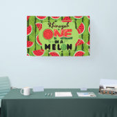 ONE in a Melon Watermelon 1e Verjaardag Spandoek (Beurs)