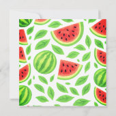 One In A Melon Watermelon 1st Birthday  Bedankkaart (Achterkant)