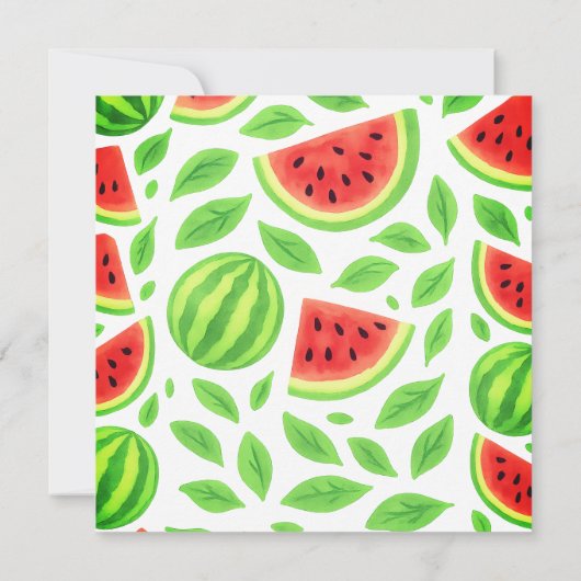 One In A Melon Watermelon 1st Birthday  Bedankkaart (Achterkant)