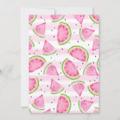 One In A Melon Watermelon 1st Birthday Invitation Kaart (Achterkant)