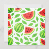 One In A Melon Watermelon Birthday Party Bedankkaart (Achterkant)