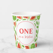 One In A Melon Watermelon Birthday Party Papieren Bekers (Voorkant)