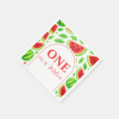 One In A Melon Watermelon Birthday Party Servet (Hoek)