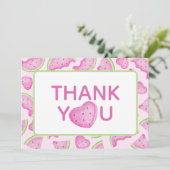 One in a Melon Watermelon Heart - Een bedankkaart Kaart (Staand voorkant)