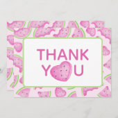 One in a Melon Watermelon Heart - Een bedankkaart Kaart (Voorkant / Achterkant)