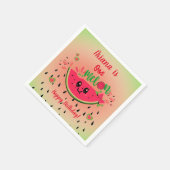 One In A Melon Watermelon Meisje's Eerste Verjaard Servet (Hoek)
