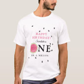 One in a Melon Watermelon Summer Birthday Dad T-shirt (Voorkant)