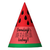 One in a Melon Watermelon Thema Verjaardag Feesthoedjes (Voorkant)