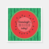 One in a Melon Watermelon Thema Verjaardag Servet (Voorkant)