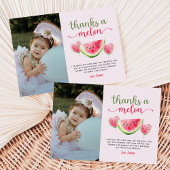 One in a Melon Watermelon Verjaardag Bedankt Card Kaart