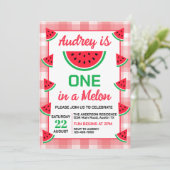 One In A Melon Watermelon Verjaardag Kaart (Staand voorkant)