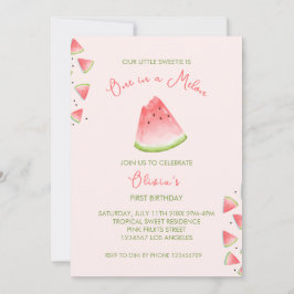 One in a Melon Watermelon Verjaardagsuitnodiging Kaart