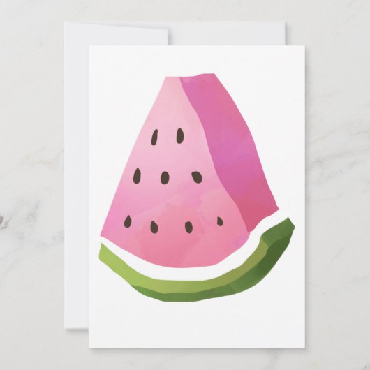 One in a Melon Watermelon Verjaardagsuitnodiging Kaart (Achterkant)