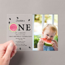 One in a Melon Watermelon Zomerfoto Verjaardag