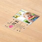 One in a Melon Watermelon Zomerfoto Verjaardag Acryl Uitnodigingen (Laagn)