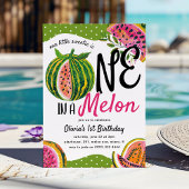 One in a Melon' Whimsical 1st Birthday Kaart