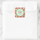 One in a Melon Zomer 1e Verjaardag Bedankt Vierkante Sticker (Tas)