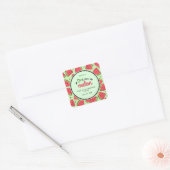 One in a Melon Zomer 1e Verjaardag Bedankt Vierkante Sticker (Envelop)