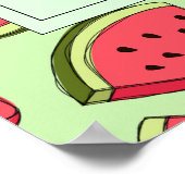 One in a Melon Zomer 1e verjaardag Welkom Poster (Hoek)