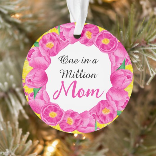 One in a Million Mom roze 1-foto Ornament (Boom)