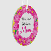 One in a Million Mom roze 1-foto Ornament (voorkant)